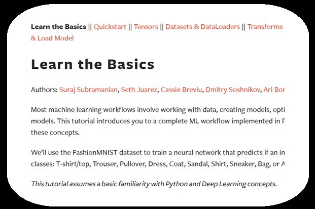 Cover Image for Co-Authored of PyTorch: Learn the Basics