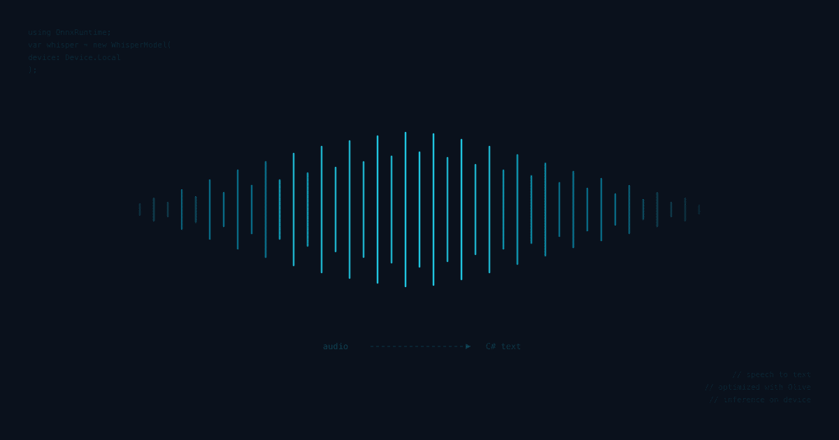 Cover Image for OpenAI Whisper AI Model Implemented in C#